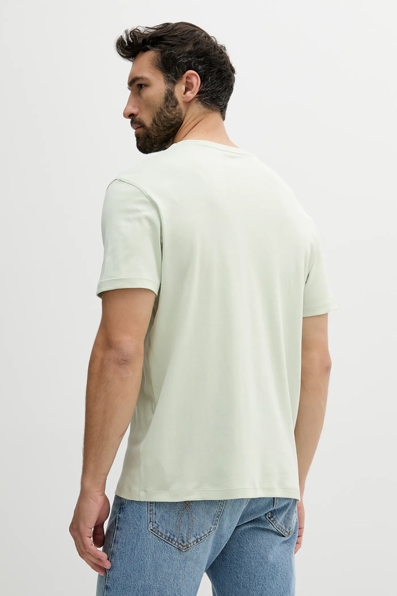 Βαμβακερό μπλουζάκι Calvin Klein LV04LB275G πράσινο SS26