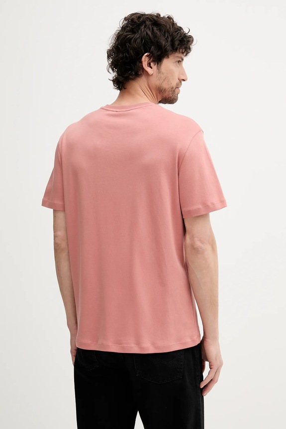 Βαμβακερό μπλουζάκι Calvin Klein LV04LB275G πορτοκαλί SS26