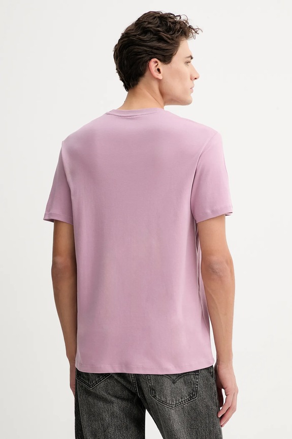 Ρούχα Βαμβακερό μπλουζάκι Calvin Klein LV04LB275G μωβ