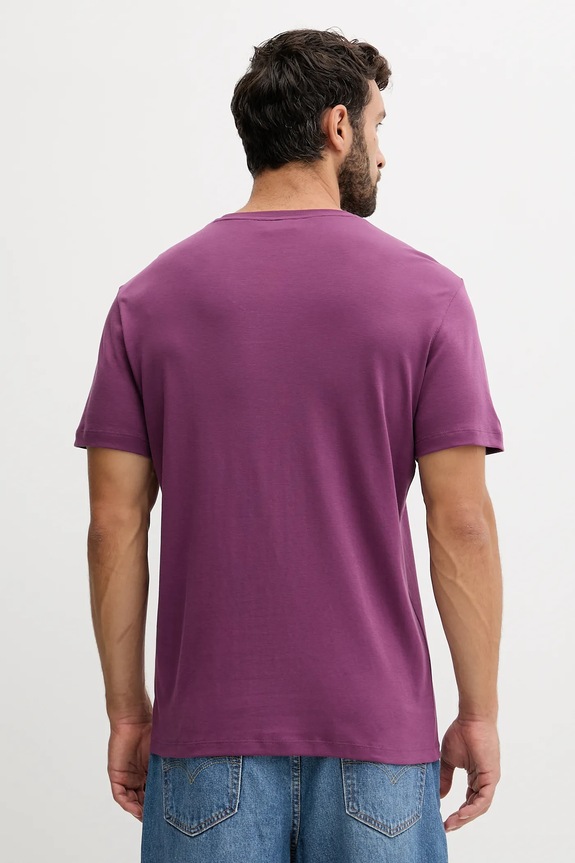 Bavlněné tričko Calvin Klein LV04LB275G fialová SS26