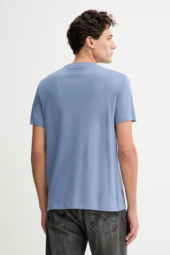 Odzież Calvin Klein T-shirt męski bawełniany LV04LB275G niebieski