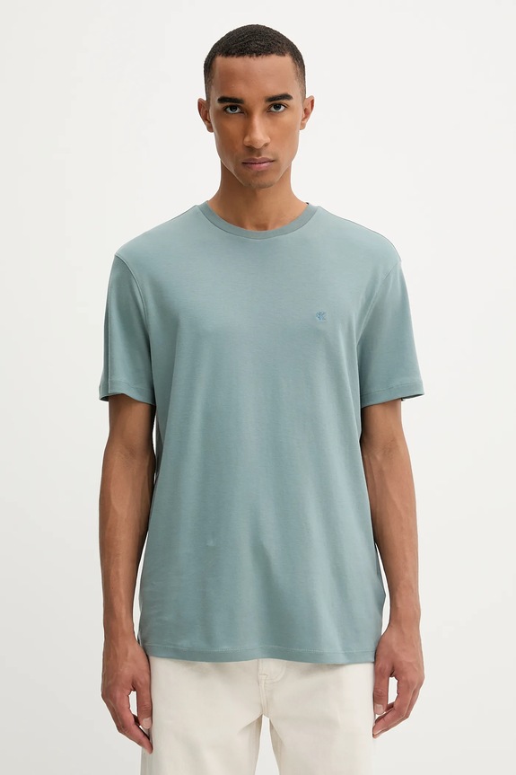 Βαμβακερό μπλουζάκι Calvin Klein τιρκουάζ LV04LB275G