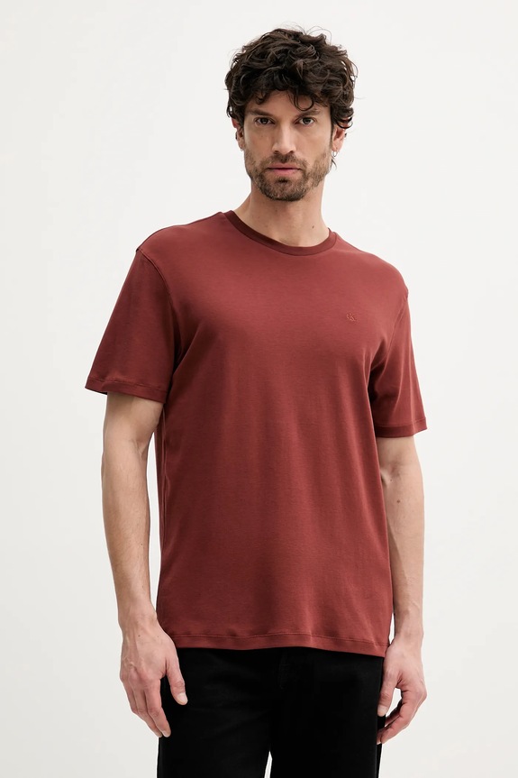 Βαμβακερό μπλουζάκι Calvin Klein κόκκινο LV04LB275G