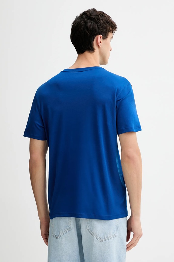 Odzież Calvin Klein T-shirt męski bawełniany LV04LB275G niebieski