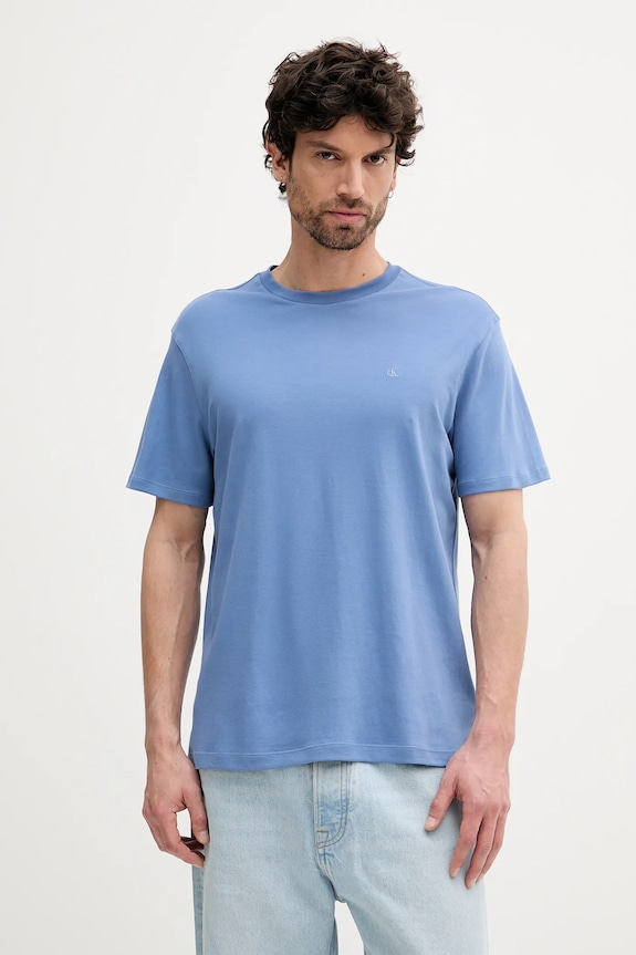 Calvin Klein T-shirt męski bawełniany niebieski LV04LB275G