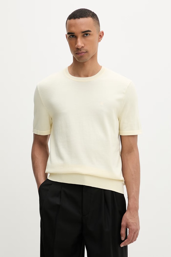 Calvin Klein férfi pamut T-shirt sárga LV04LC333G