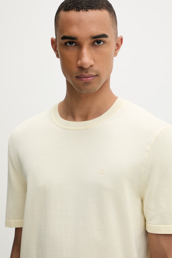 Calvin Klein férfi pamut T-shirt sárga LV04LC333G