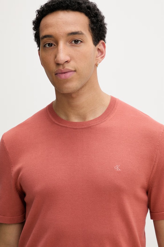 Calvin Klein férfi pamut t-shirt narancssárga LV04LC333G