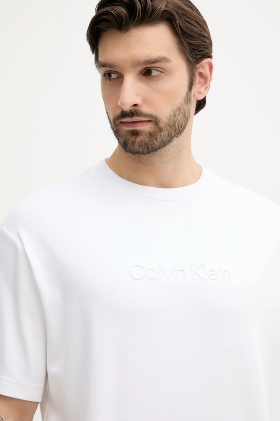 Odzież Calvin Klein t-shirt bawełniany LV04LC206G biały