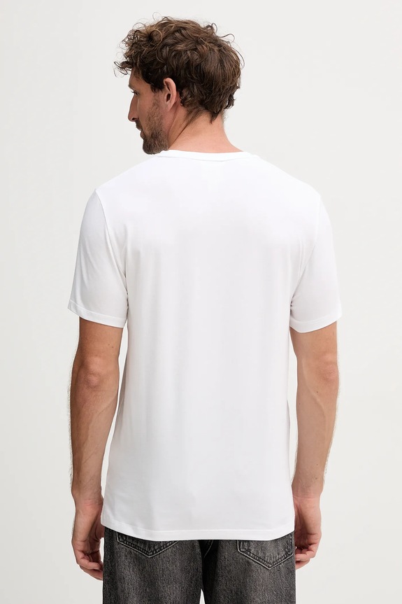 Calvin Klein tričko pánske bavlnené s elastanom LV04LC240G biela SS26