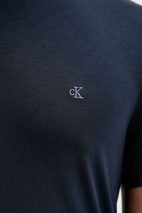 Calvin Klein t-shirt férfi pamut elasztánnal LV04LC240G sötétkék