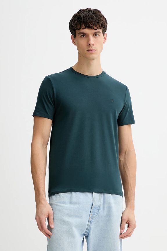Calvin Klein tričko pánske bavlnené s elastanom zelená LV04LC240G