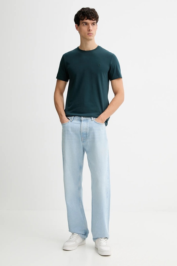 Calvin Klein tričko pánske bavlnené s elastanom LV04LC240G zelená SS26