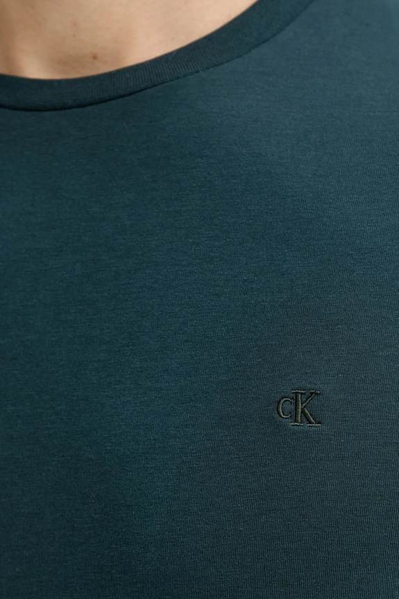 Calvin Klein tričko pánske bavlnené s elastanom LV04LC240G zelená