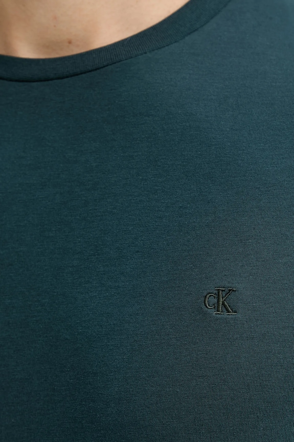 Calvin Klein tričko pánske bavlnené s elastanom LV04LC240G zelená