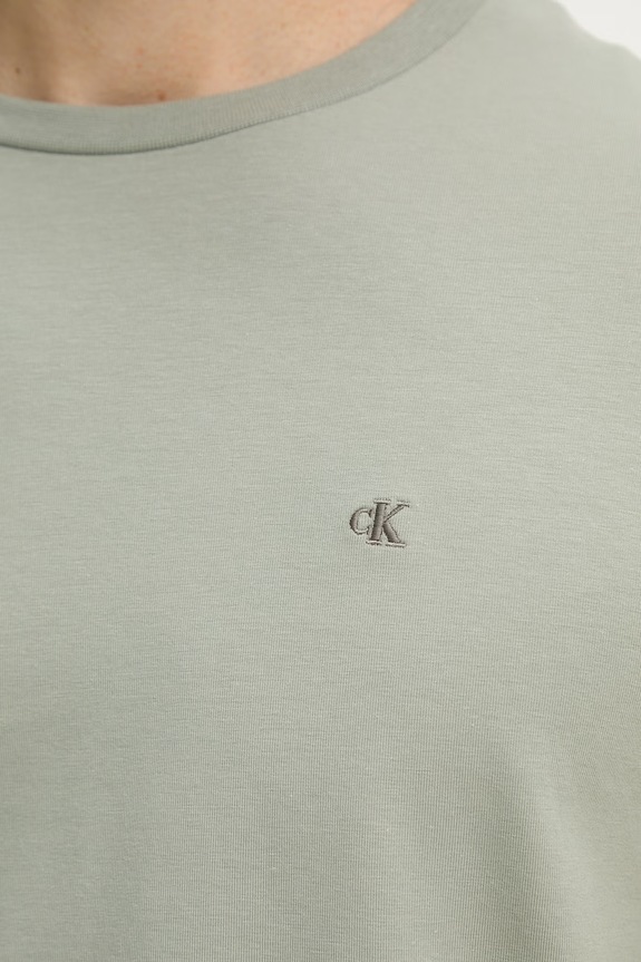 Calvin Klein tričko pánske bavlnené s elastanom LV04LC240G zelená