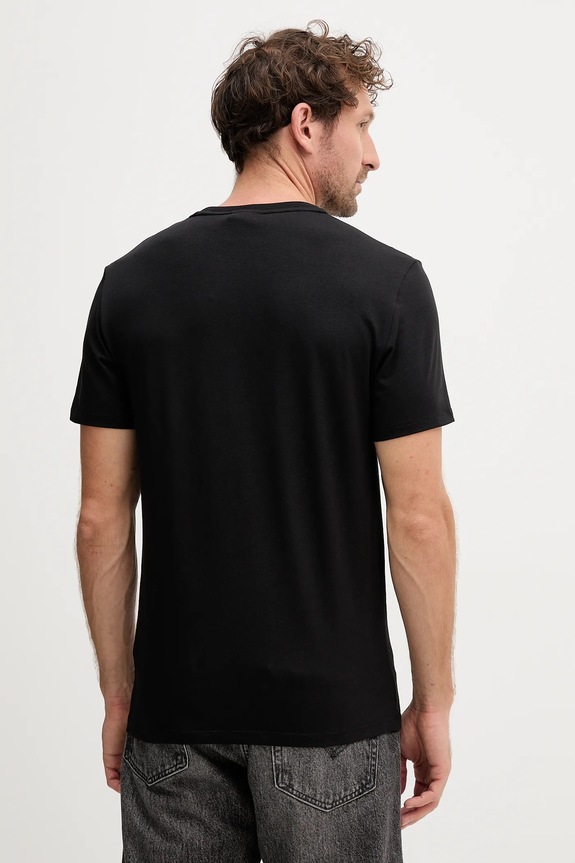 Calvin Klein tričko pánske bavlnené s elastanom LV04LC240G čierna SS26