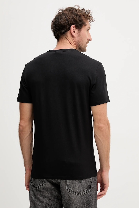 Calvin Klein tričko pánske bavlnené s elastanom LV04LC240G čierna SS26