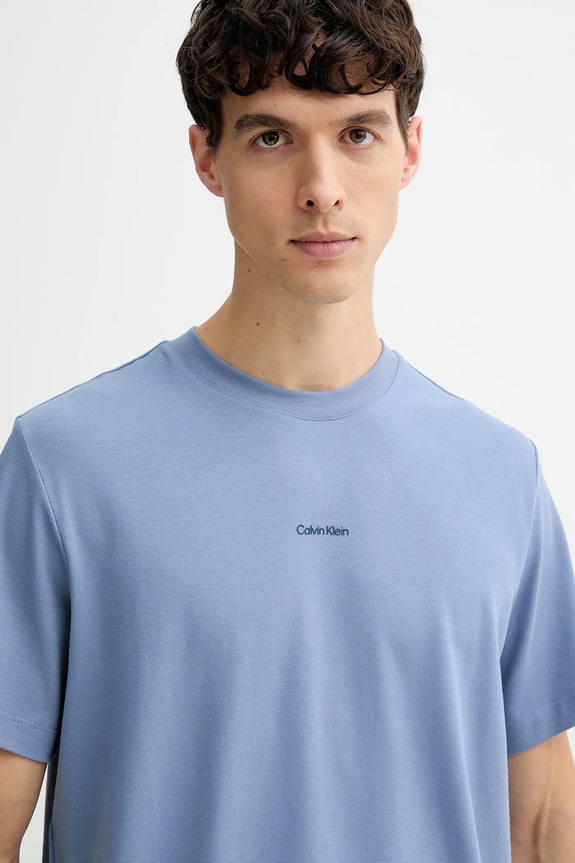 Calvin Klein tričko pánske bavlnené s elastanom fialová LV04LC241G