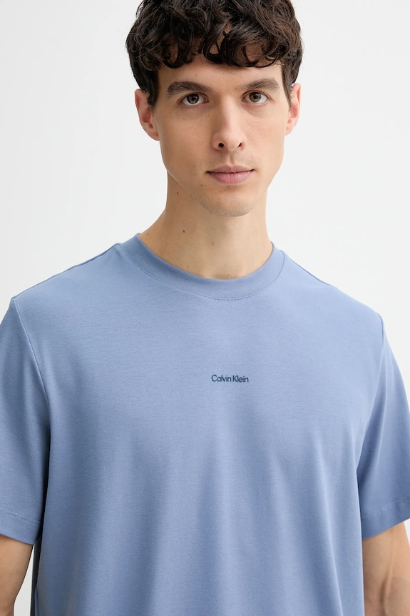 Calvin Klein tričko pánske bavlnené s elastanom fialová LV04LC241G