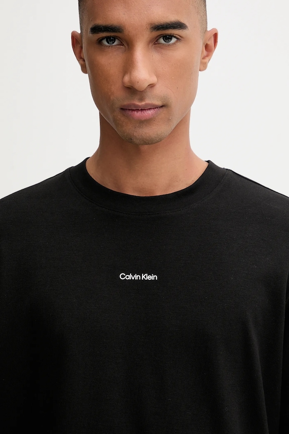 Calvin Klein tričko pánske bavlnené s elastanom čierna LV04LC241G
