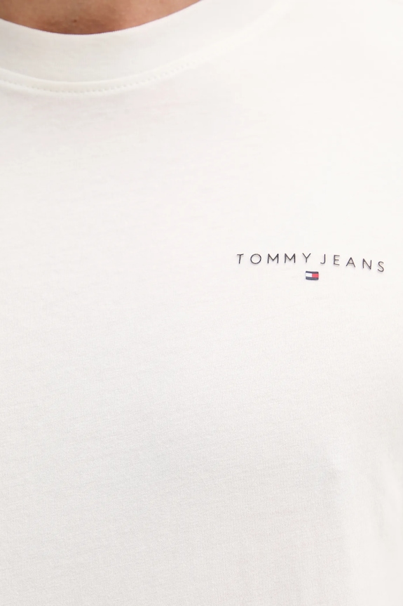 Tommy Jeans T-shirt ανδρικό βαμβακερό λευκό DM0DM21780