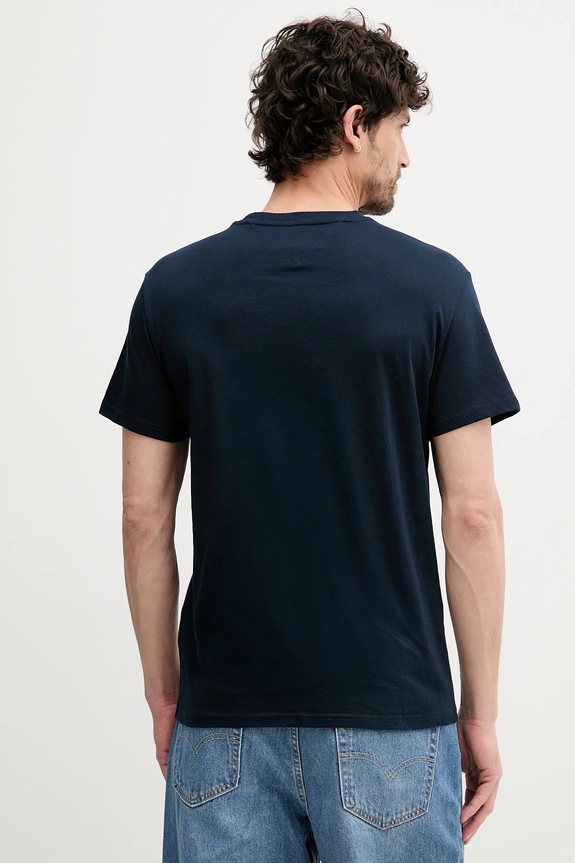 Tommy Jeans t-shirt ανδρικό βαμβακερό DM0DM21780 σκούρο μπλε SS26