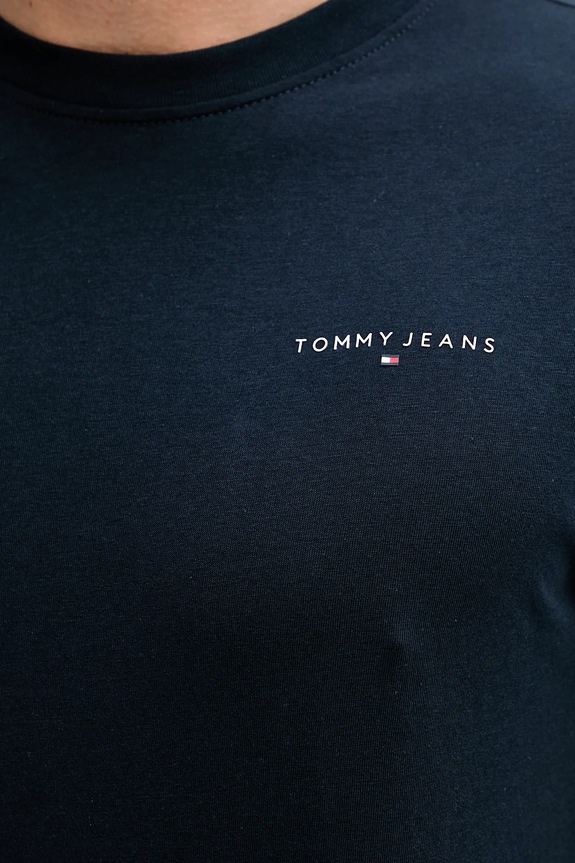 Tommy Jeans t-shirt ανδρικό βαμβακερό σκούρο μπλε DM0DM21780