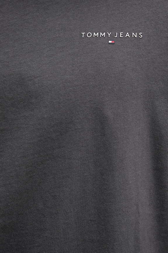 Tommy Jeans T-shirt ανδρικό βαμβακερό DM0DM21780 γκρί