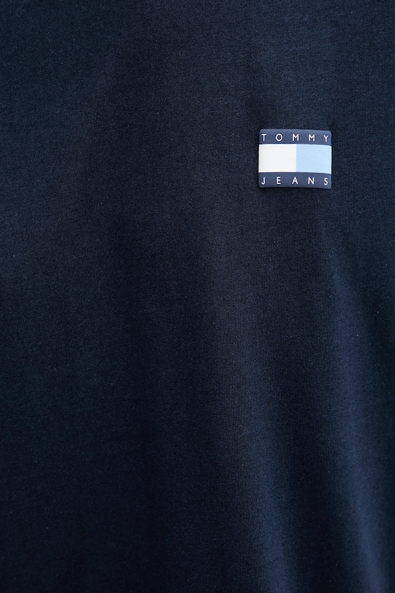Tommy Jeans pamut póló sötétkék DM0DM21785