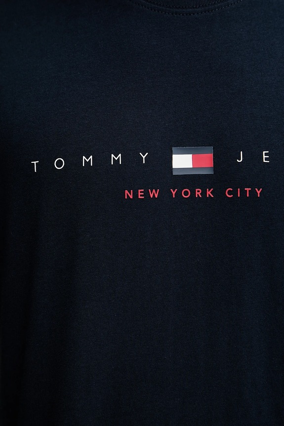 Tommy Jeans t-shirt bawełniany granatowy DM0DM21911