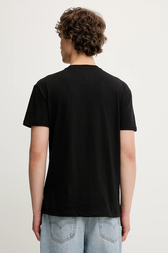 Pamučna majica Tommy Jeans DM0DM21911 crna AW25