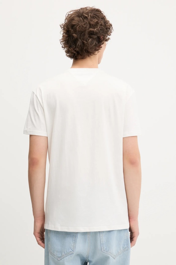 Odjeća Pamučna majica Tommy Jeans DM0DM21913 bijela