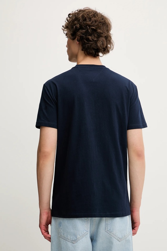 Odjeća Pamučna majica Tommy Jeans DM0DM21913 mornarsko plava