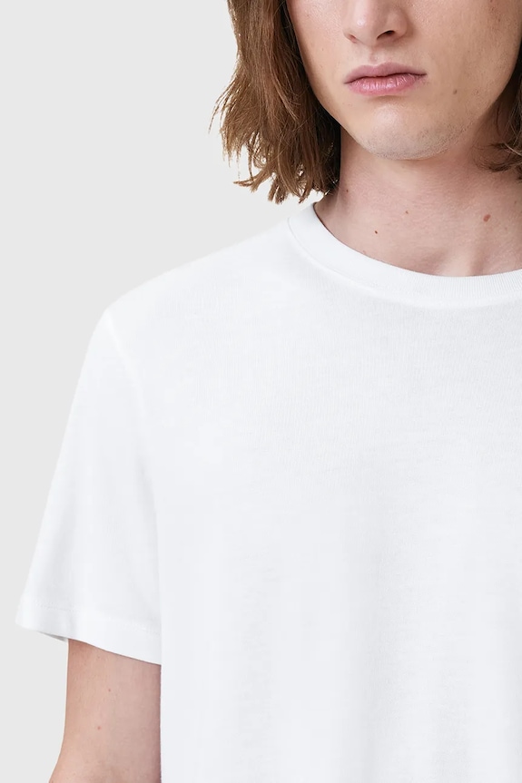 Μπλουζάκι AllSaints SLATER M009JC λευκό AW25