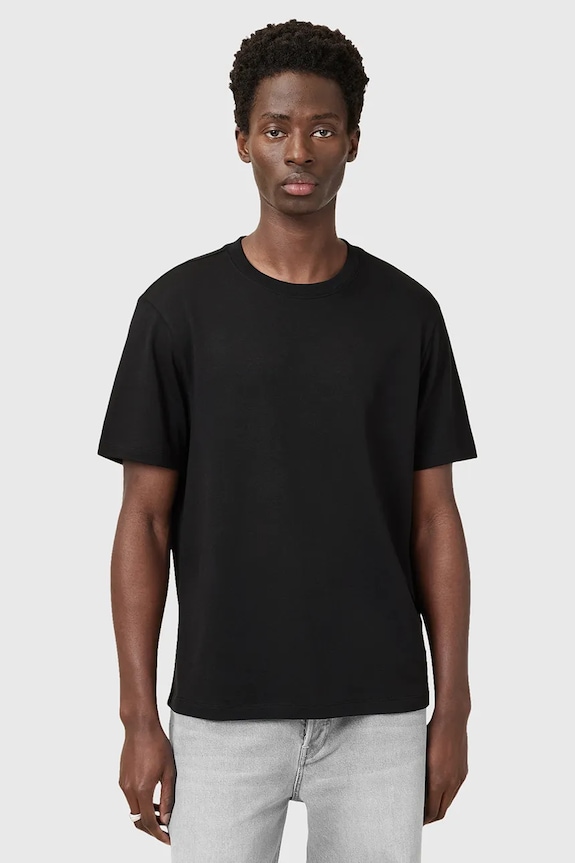Μπλουζάκι AllSaints SLATER κανονικό μαύρο M009JC