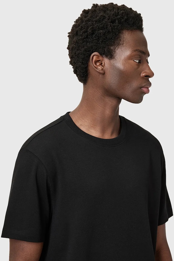Μπλουζάκι AllSaints SLATER M009JC μαύρο AW25