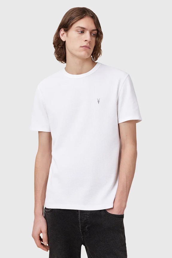Pamučna majica AllSaints ELLIS Planet friendly bijela M018JC