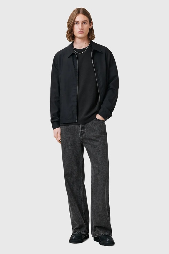 Βαμβακερό μπλουζάκι AllSaints ELLIS μαύρο M018JC