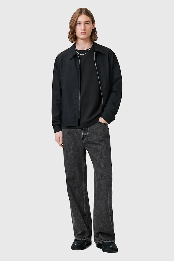 Βαμβακερό μπλουζάκι AllSaints ELLIS μαύρο M018JC