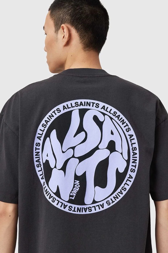 Ruházat AllSaints pamut póló DISTORTION M041PC szürke