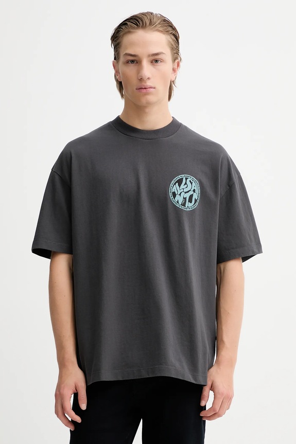 Хлопковая футболка AllSaints DISTORTION хлопок серый M041PC