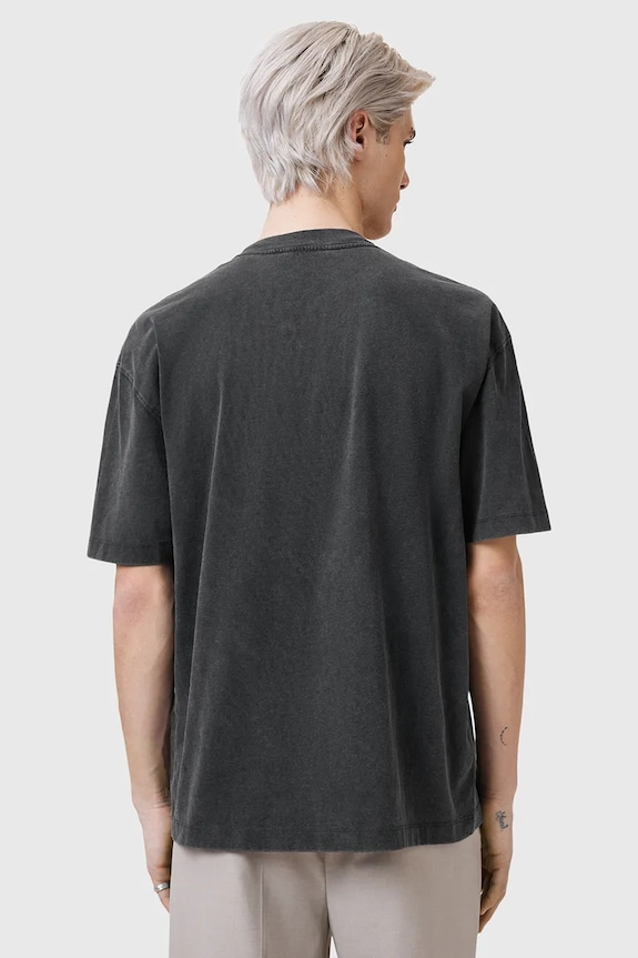 Bavlněné tričko AllSaints BETTER šedá M060PC