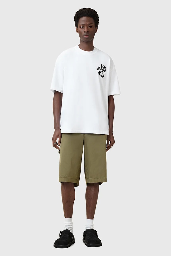 Bavlnené tričko AllSaints ORLANDO M066PC biela