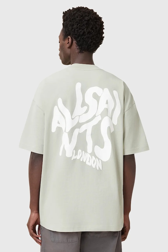 AllSaints tricou din bumbac ORLANDO M066PC verde SS26