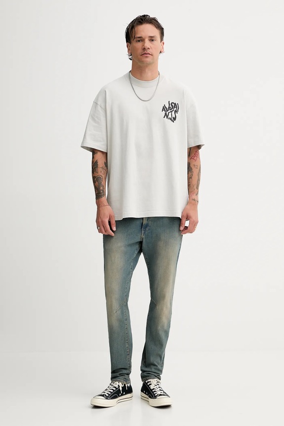 AllSaints t-shirt bawełniany ORLANDO M066PC szary SS26