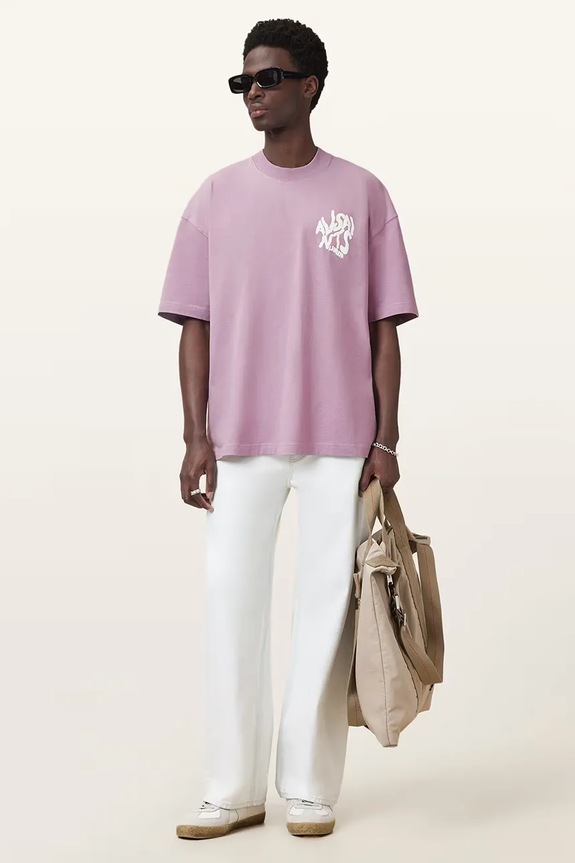 Βαμβακερό μπλουζάκι AllSaints ORLANDO M066PC