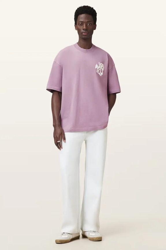 Βαμβακερό μπλουζάκι AllSaints ORLANDO M066PC