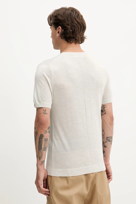 Îmbrăcăminte Rag & Bone tricou de lână MBS25P017BM17 bej