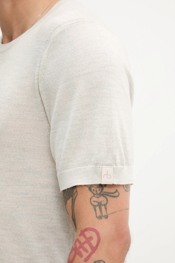 Rag & Bone tricou de lână MBS25P017BM17 bej